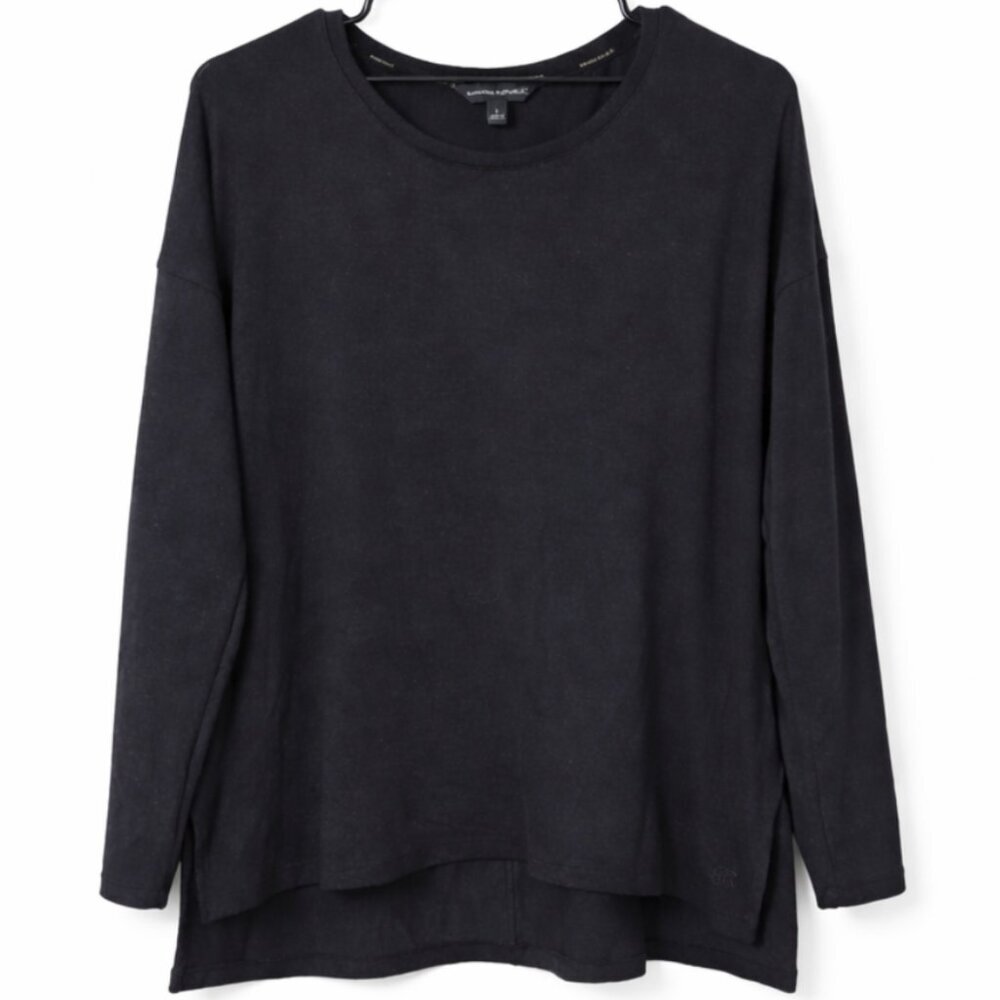Banana Republic Womens Large Black Long Sleeve Oversized Knit Sweater - Picture 2 of 4